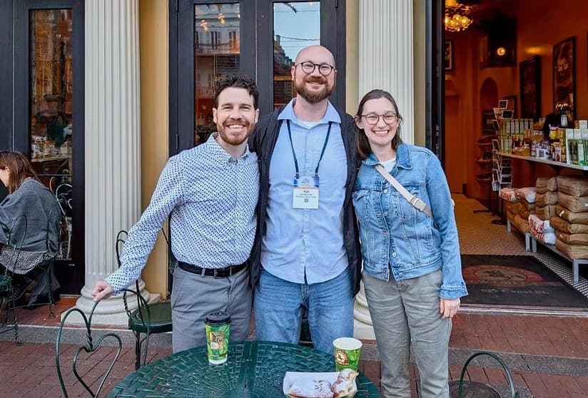 Dr. Hammonds in the French Quarter with Dr. Garret Castleberry and a colleague during the NCA convention